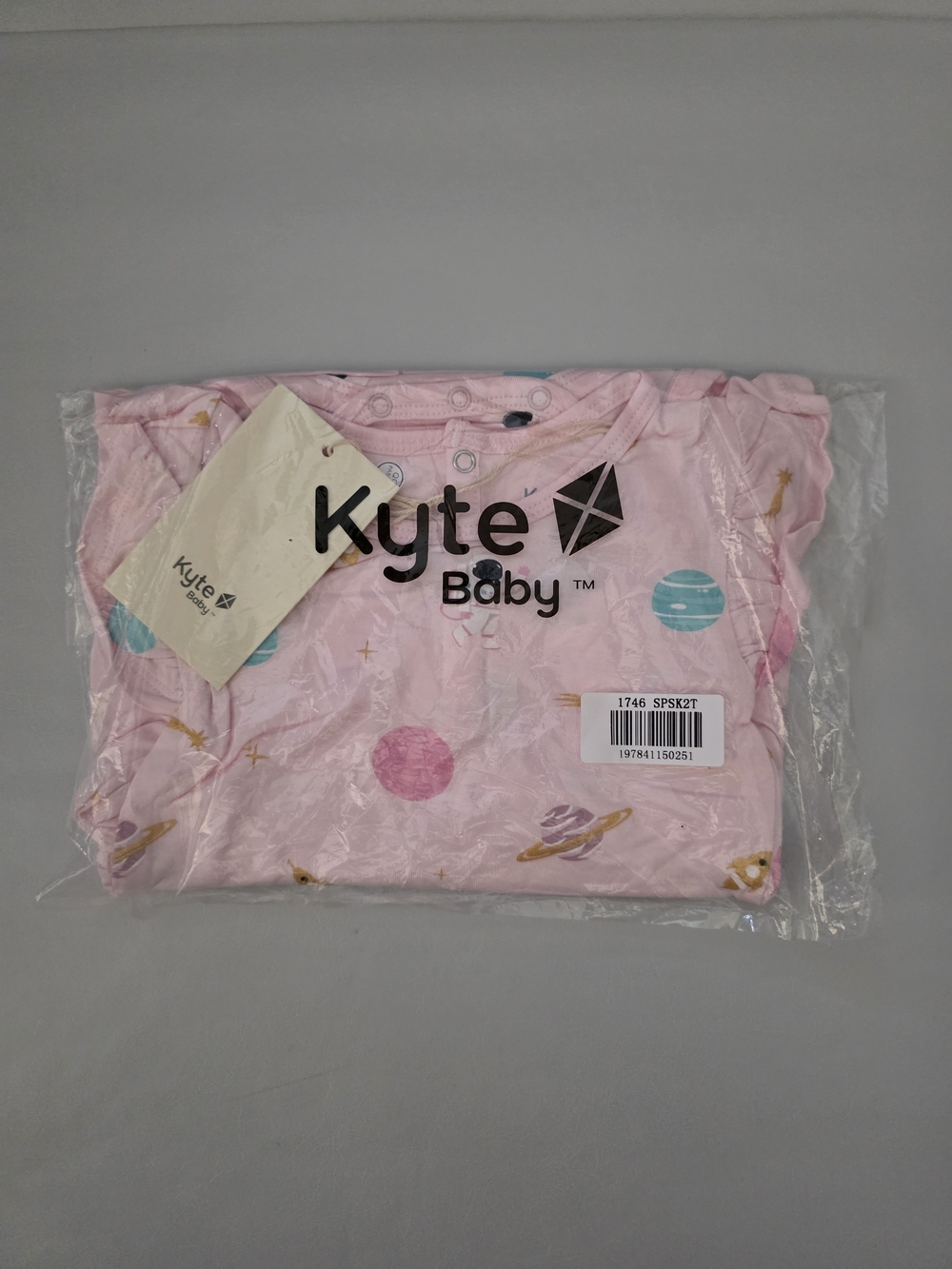 NWT Kyte Baby Twirl Bodysuit Dress in Sakura Space - Size 2T